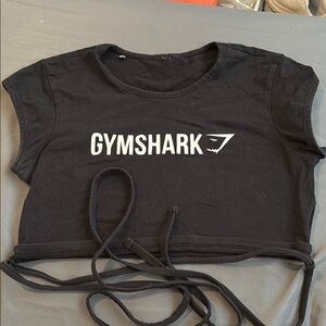 Gymshark Black Tie Crop Top